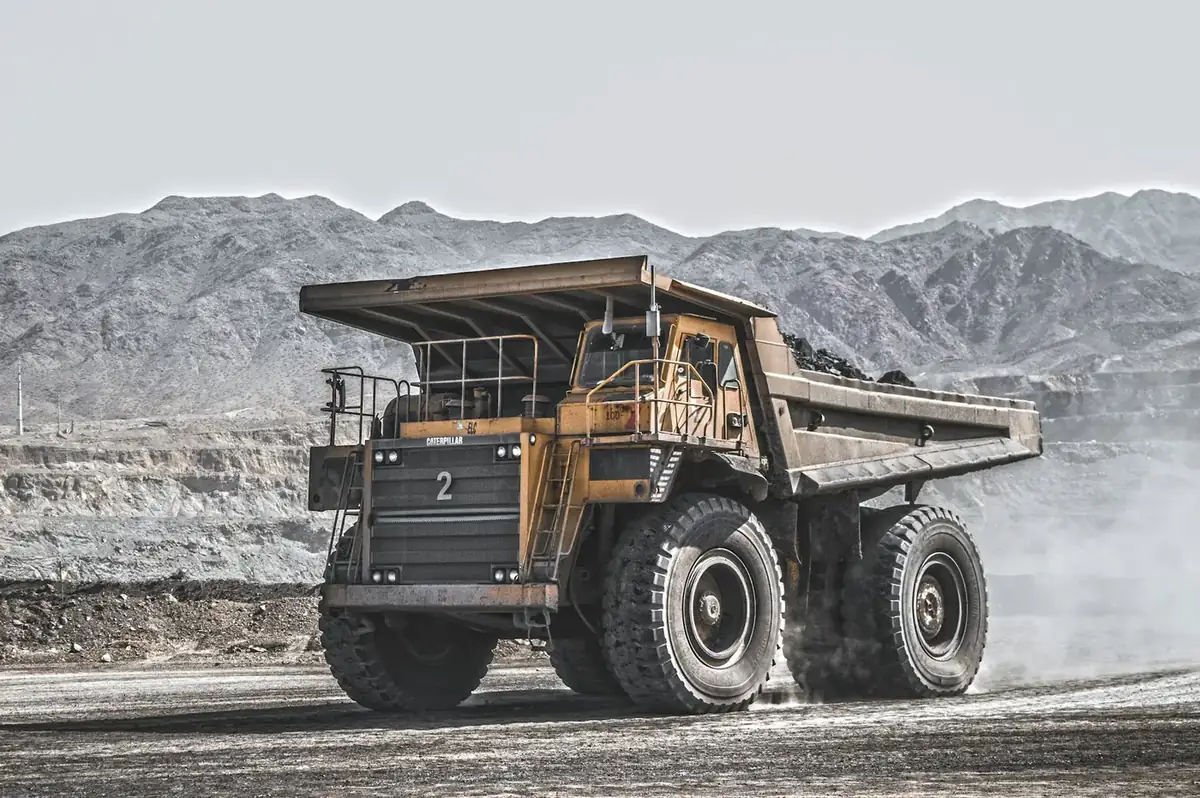 A haul truck at a mine